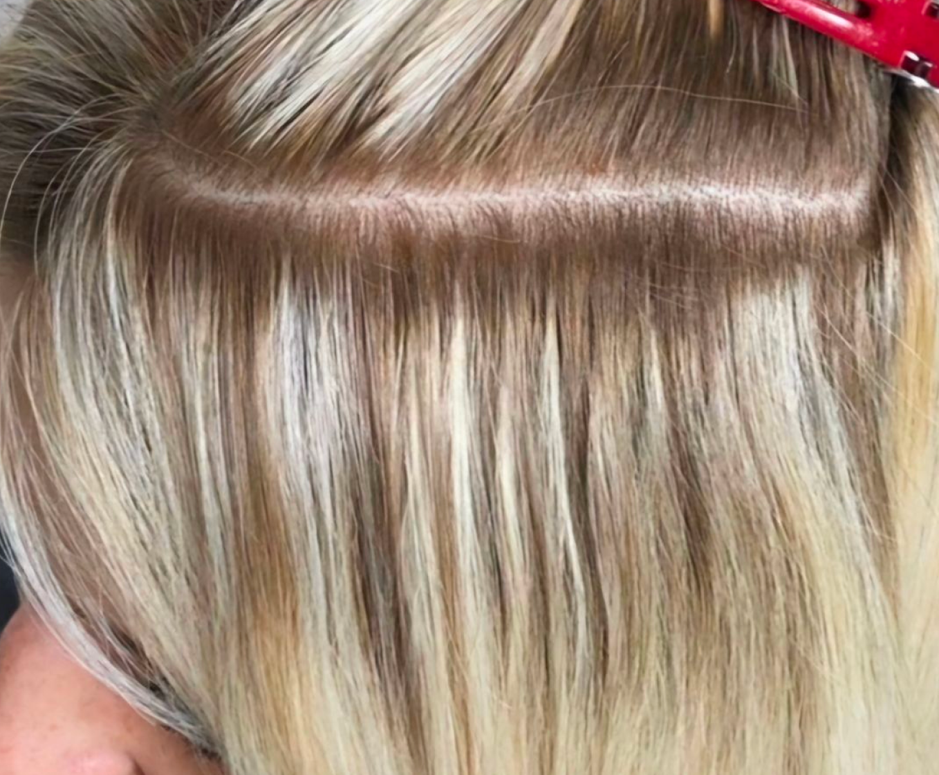 invisible capsules Advanced hot fusion hair extensions in Taina Beauty Salon, Punta Cana